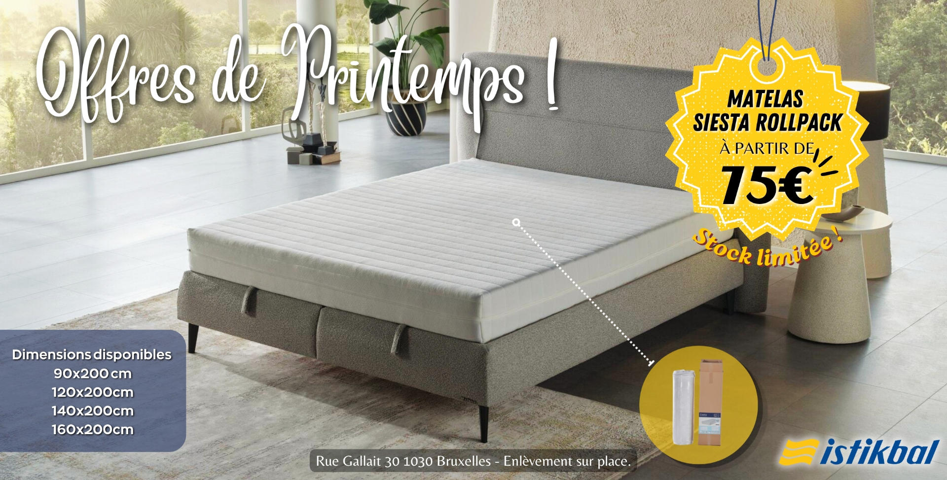 Matelas Siesta Rollpack à partir de 75€